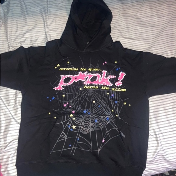 Black Sp5der Hoodie Men’s Medium Brand New With Tags